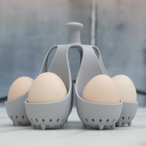 <span class=keywords><strong>Cuiseur</strong></span> à œufs en silicone 4/6 emplacements, support de cuisson vapeur pour œufs à la coque ou mollets parfaits, sans BPA, pour la cuisine - Product Image 6