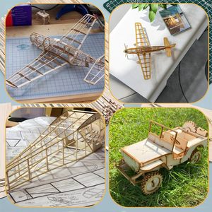Kit artigianale in legno-10 fogli non finiti 140 bastoncini ideali per modelli fai da te, artigianato, progetti per <span class=keywords><strong>Hobby</strong></span> e ridimensionamento architettonico - Product Image 5