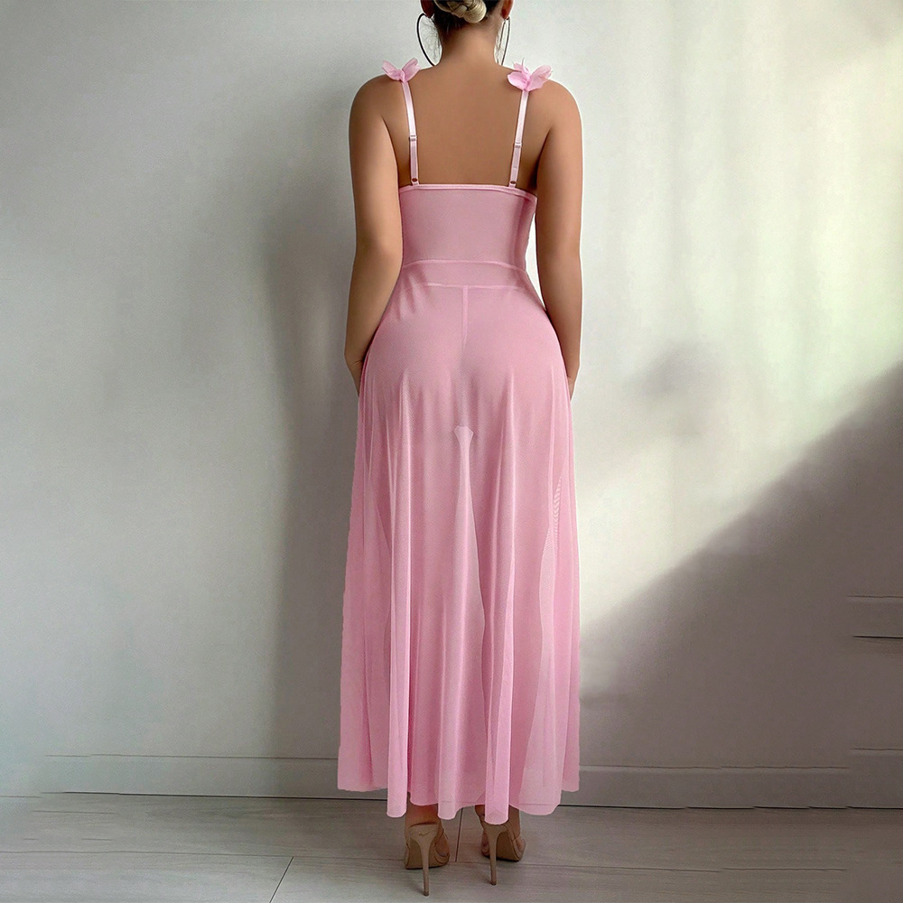 pink dress long