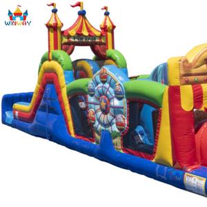Parcours d'obstacles de carnaval de cirque gonflable coloré de PVC location de 35 pieds pour l'amusement - Product Image 4