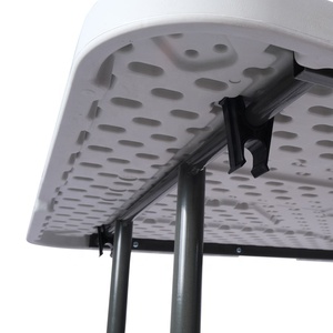 <strong>Folding</strong> <strong>Table</strong> Plastic Portable <strong>Tables</strong> for Dining Parties <strong>Card</strong> Picnic Camping Granite White Outdoor - Product Image 5