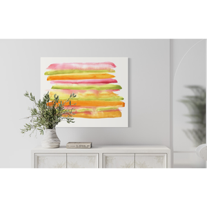 Décoration murale en métal de qualité supérieure, fiable et durable, en orange et vert, pour un accent mural longue durée - Product Image 1