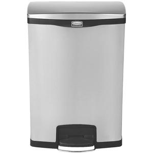 Pattumiera in Acciaio con Pedale Frontale Nera 90 L - Product Image 1