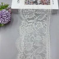 Erkoumi elegan bulu mata berumbai halus renda Trim putih desain bunga terbaru untuk pakaian pengantin gaun malam tirai tirai