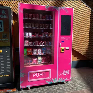 Zhongda-Fabrik individualisierte rosa Haarperücken Wimpern-Verkaufsautomat Marke stilvolle und funktionelle Verkaufsmaschinen