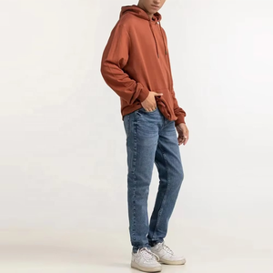 เสื้อฮู้ดแบบสวมศีรษะสำหรับผู้ชายผ้าฝ้าย100% มีฮู้ดกำหนดโลโก้ได้เองสวมใส่สบายระบายอากาศได้ดีผ้าคอตตอนผสม - Product Image 4