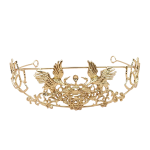 Couvre-chef <span class=keywords><strong>de</strong></span> grue tridimensionnelle en alliage <span class=keywords><strong>de</strong></span> style ancien Lutin, film et télévision Hanfu bricolage, accessoire pour cheveux, demi-couronne, - Product Image 1