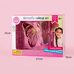 Kit de <span class=keywords><strong>maquillage</strong></span> pour enfants en forme de <span class=keywords><strong>papillon</strong></span>, jouet cosmétique lavable avec fard à paupières, brillant à lèvres, blush pour filles, cadeau pour fête d'anniversaire - Product Image 4