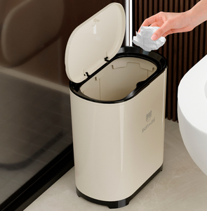 <span class=keywords><strong>Cubo</strong></span> de <span class=keywords><strong>basura</strong></span> de plástico de lujo de 8L con tapa de prensa Pop-on <span class=keywords><strong>Cubo</strong></span> de almacenamiento para baño <span class=keywords><strong>Cocina</strong></span> Sala de estar - Product Image 4