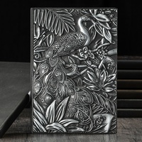 Bloc-notes Peacock, carnet d'écriture professionnel, cadeau pour les réunions annuelles de l'entreprise, couverture rigide en PU haut de gamme, style antique européen, A5