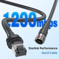 Câble d'extension étanche rectangulaire Starlink Gen3 pour satellite, câble Ethernet Cat 6 haute vitesse et câble réseau PoE Performance Gen 3