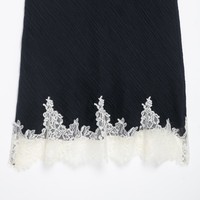 PB&ZA Femme 2026 Nouvelle Collection Automne Jupes Midi Droites Chic et Élégantes à Bordure Dentelle Vintage Taille Haute Jupe-short Femme