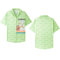 Pyjama respirant à manches courtes avec imprimé coloré et évacuation de l'humidité, personnalisable