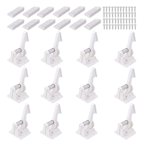 ตัวล็อคลิ้นชักเด็ก ตัวป้องกันความปลอดภัยสำหรับเด็กแบบมองไม่เห็น ไม่ต้องเจาะติดตั้ง พลาสติกสีขาว - Product Image 4