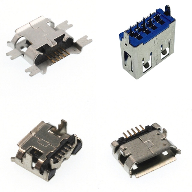 High Quality Micro Usb a B c 5 Pin Micro B Usb Male Pcb Connector