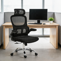 Chaise de bureau ergonomique moderne avec support OEM/ODM, soutien lombaire réglable et appui-tête, idéale pour le personnel de bureau et l'usage domestique