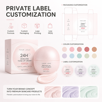 Crème Visage Éclaircissante Unifiante au Niacinamide, Correctrice de Teint, Hydratante au Céramide et Acide Hyaluronique, Effet Rose Lacté 24H