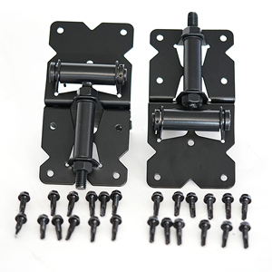 Charnière de porte de clôture de jardin en stock local américain Charnière de porte de clôture en bois par gravité en acier noir Charnière de porte de clôture en vinyle PVC (1 paire) - Product Image 2