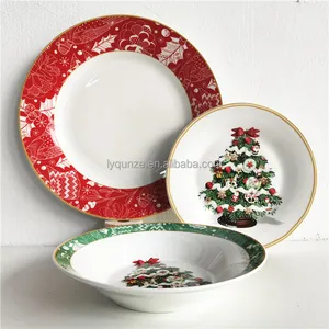 Wholesale Tableware Nordic Style <strong>Christmas</strong> Design Dishes Dinnerware <strong>Sets</strong> Ceramic Plates <strong>Crockery</strong> Porcelain Dinner <strong>Set</strong> - Product Image 1