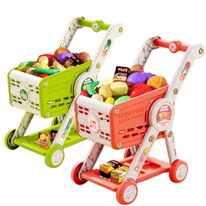Xst 31-delige Plastic Speelkeukenset Met Winkelwagentje Voedselaccessoires-Kleuterschool Leerspeelgoed - Product Image 1