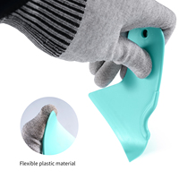 Raclette triangulaire en plastique bleu, directement de l'usine, pour l'application de film vinyle automobile et la pose de film teinté pour vitres