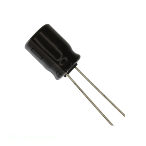 Condensateur Fabricant Channel 470 uF traversant, en aluminium, 470UF 20% 10V RADIAL TH EEU-EB1A471B - Product Image 1