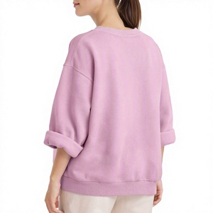 Sudadera con Capucha de Alta Calidad para Mujer, Cuello Redondo, Color Sólido, Otoño, con Logotipo Personalizado en Relieve, Sudadera Deportiva, Suéter - Product Image 4