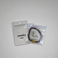 Sac à bijoux transparent à fermeture éclair en PVC personnalisé avec propre logo petit emballage en plastique pour colliers et bijoux