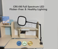 Lampe de bureau LED tactile à intensité variable/couleurs réglables, pliable, en métal, avec minuterie, alimentation CA, protection des yeux, écologique, design contemporain pour étudiants et lecture