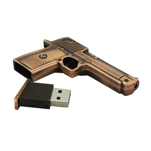 Wholesale High Quality Copper USB Flash Drive <strong>Gun</strong> Shape 2.0 Pen Drive 8GB 4GB 16GB Usb Memory Stick <strong>Revolver</strong> Design Metal <strong>Case</strong>