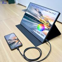 Extensor de Pantalla para Portátil de 13.3, 14, 15.6, 16 y 17.3 Pulgadas, Mini Monitor 2k 4k con Pantalla Táctil LED, Monitor Portátil para Juegos con Puerto Tipo-C