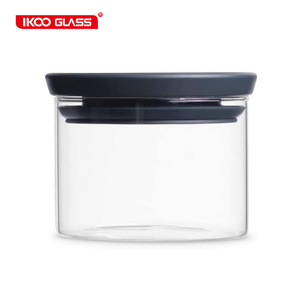 Airtight Canister Organization Sets glass jar with plastic lid