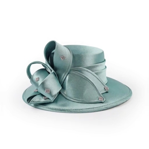Sombrero Formal <span class=keywords><strong>de</strong></span> Satén Multicolor con Lazo <span class=keywords><strong>de</strong></span> Diamantes <span class=keywords><strong>de</strong></span> Imitación para Mujer, Ideal para Kentucky Derby, Bodas, Iglesia, Carreras, Fiestas, Fascinator - Product Image 4