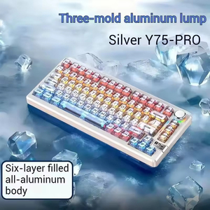 คีย์บอร์ดกลไกอะลูมิเนียมไร้สาย BT สามโหมด สำหรับเล่นเกมอีสปอร์ต แบบ Hot Plug - Product Image 2