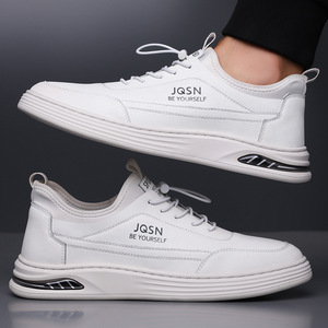 JQSN รองเท้าผ้าใบลำลองสีขาวสำหรับผู้ชายส้นเตี้ยพื้นรองเท้ายางพื้นรองเท้า EVA พื้นรองเท้ากันลื่นรองเท้าลำลอง - Product Image 3