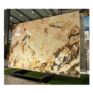 Cuarcita Patagonia Dorada de Lujo de <span class=keywords><strong>Brasil</strong></span>, Decoración de Pared para <span class=keywords><strong>TV</strong></span>, Losa de Cuarcita Dorada para Encimera - Product Image 1