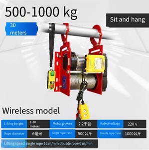 Palan électrique allemand 220V 400-800KG Home Lift 20M Modèle de <span class=keywords><strong>suspension</strong></span> télécommandé Petit palan à moteur en acier avec moteur modèle - Product Image 5