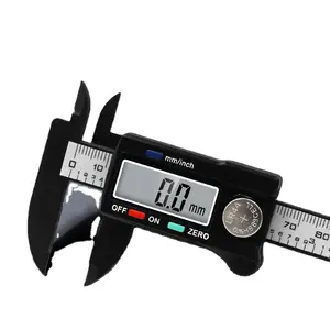 Paquímetro de indicador digital eletrônico, 0-100 para cima, 1 para baixo, 2 botões, plástico, ferramenta de medição interna e externa de diâmetro ferramenta,
