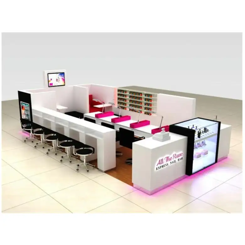 2022 Modern western style shop counter design for nail salon