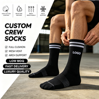 Chaussettes de sport en coton de luxe tricotées, personnalisées avec logo, pour hommes, en gros, pour le sport et le design