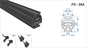 FS-55A cho con lăn màn trập cao su an toàn điện cảm biến áp suất cạnh Cảm biến cửa tự động cảm biến an toàn cạnh cảm biến - Product Image 2
