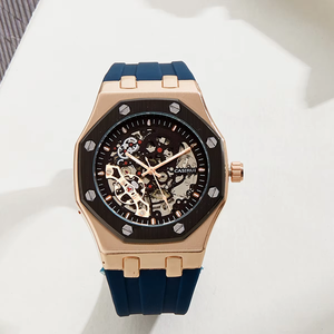 Biểu Tượng Tùy Chỉnh Sang Trọng Của Người Đàn Ông Tự Động Đồng Hồ Cơ Khí Tự Quanh Co Rỗng Phong Trào Kính Quay Số Cửa Sổ - Product Image 4