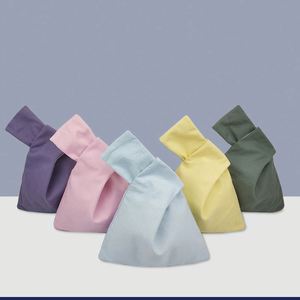Bolso de mano de algodón con nudo, tipo cartera de mano, pequeño, para noche, con asa de muñeca, regalo promocional - Product Image 1
