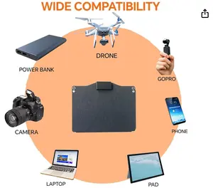 Kualitas tinggi disesuaikan tahan air 120W mono mini portabel pengisi daya lipat panel surya lipat untuk laptop pengisian ponsel