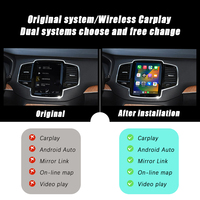 CZT-AUTO Adaptateur de Mise à Niveau Carplay IA pour Volvo XC90 XC60 XC40 S90 S60 V90 V60, Boîtier Carplay Android Auto Module Apple Carplay Sans Fil