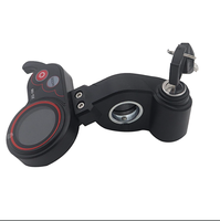 ZQ-100 LCD affichage accélérateur compteur 6PIN interrupteur avec clé de verrouillage de porte électrique pour Scooter électrique tableau de bord accessoires noir
