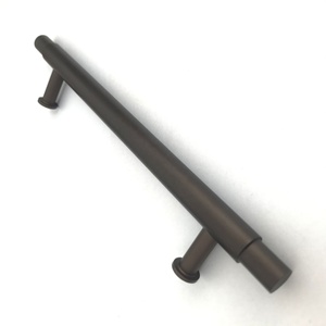 Poignées <span class=keywords><strong>de</strong></span> barre <span class=keywords><strong>ronde</strong></span> en forme <span class=keywords><strong>de</strong></span> T porte principale avant en aluminium <span class=keywords><strong>Poignée</strong></span> <span class=keywords><strong>de</strong></span> porte en verre noir en aluminium - Product Image 6