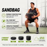 Sac de sable d'entraînement robuste non rempli, sac de sable à poids réglable pour l'entraînement musculaire complet du corps, usage domestique et commercial en salle de sport
