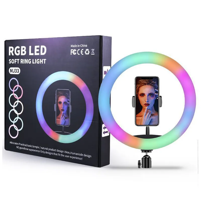Hot Sale 10 inch led with remote control tik tok rgb ring light