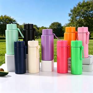 Botella de Agua Deportiva de Acero Inoxidable con Aislamiento al Vacío Frank de 34 oz/1000 ml, con Tapa Abatible para Aislamiento en Frío, Diseño Portátil - Product Image 1